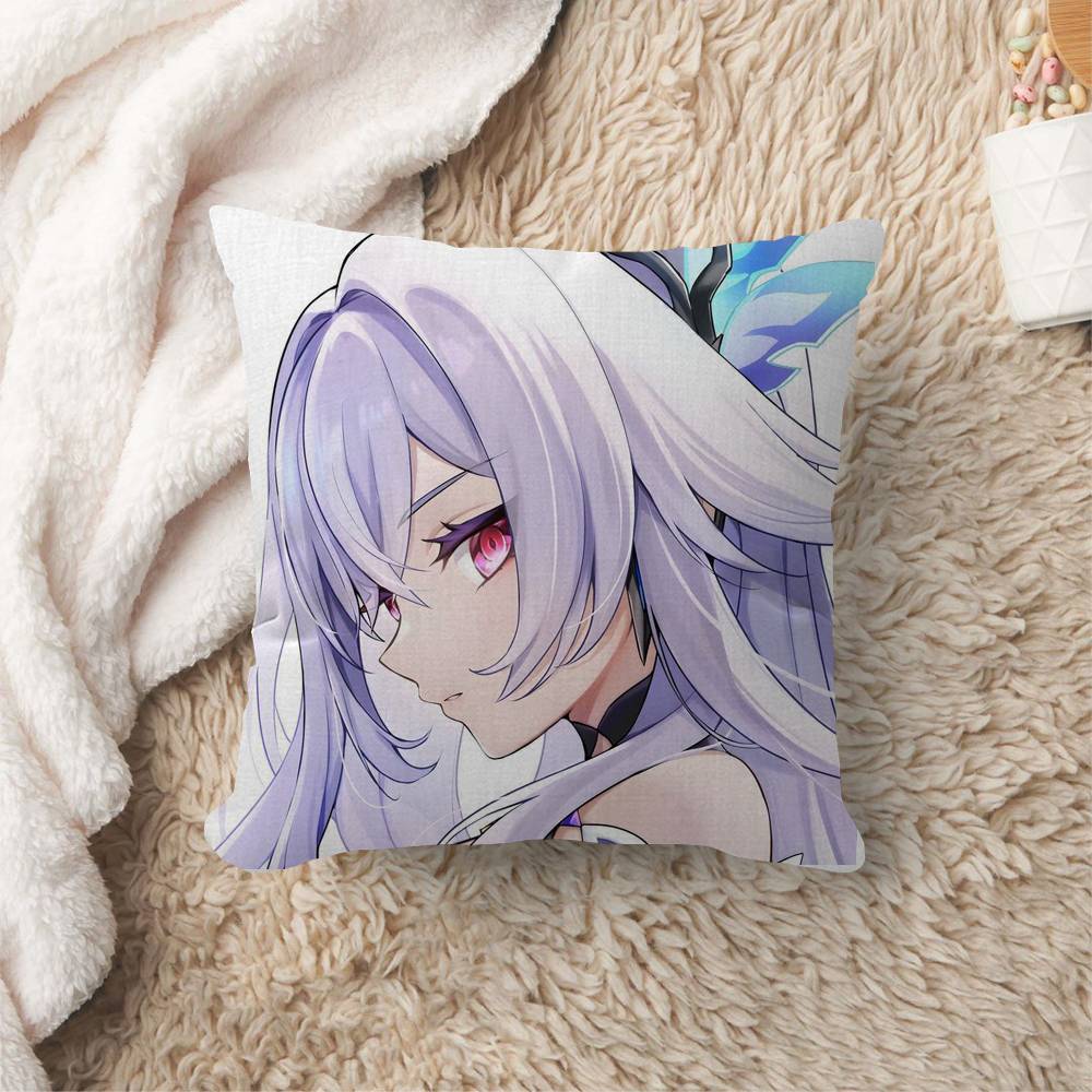 Game Genshin Impact Skirk Cushion Cover Polyester Sofa Cushions Decorative Throw Pillows Home Decoration Pillowcover