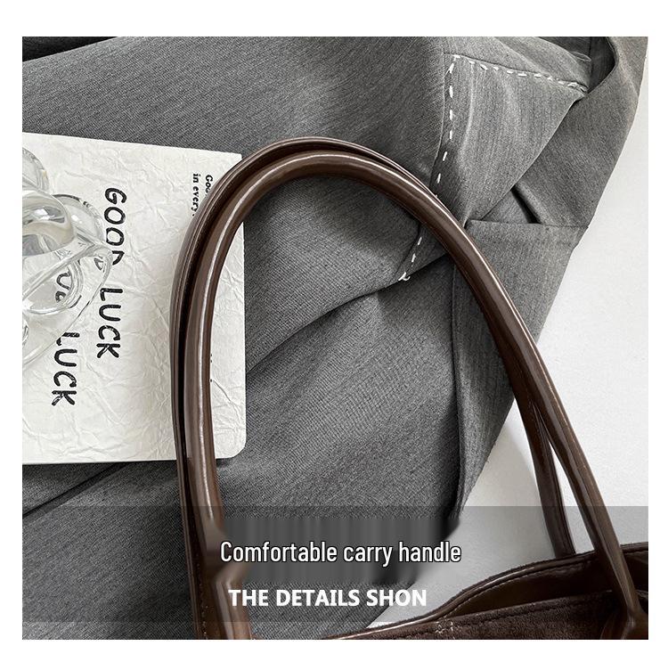 Duchess Retro 2025 Autumn Suede Underarm Tote – Large Capacity Women's Commuter Handbag