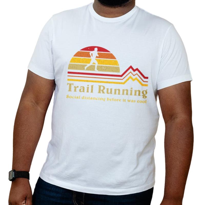 Plus Size Summer Boys Tshirt Trail Running Sunset Runner Mountains Short Sleeve Street Wear Crew Neck Teeshirt