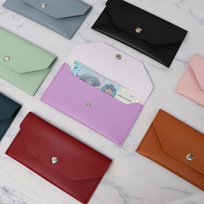 Ultra-Thin Cash Envelope Wallet For Male Female Wear-Resistant Pu Leather Money Binder Organizer Waterproof Money Pouch Holder