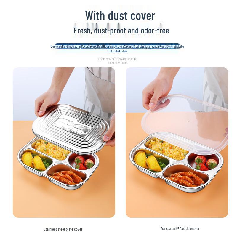 316 Stainless Steel Divided Meal Plate