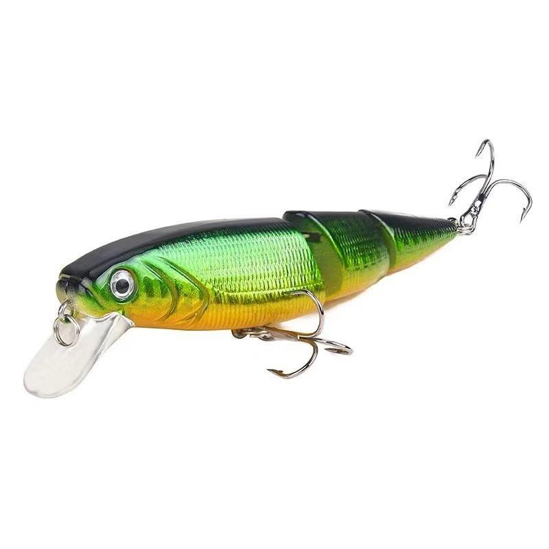 11cm Multi-Jointed Shimmering Reflective Minnow Lure Freshwater Saltwater Fishing