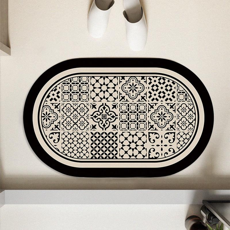 Super Absorbent Bath Mat Rubber Bathroom Rug Non-slip Entrance Doormat Nappa Skin Floor Mats Toilet Carpet Kitchen Area Rugs