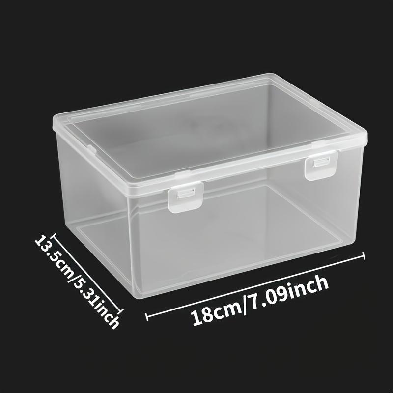 

Прозрачный контейнер для хранения большой вместимости с откидной крышкой - Идеально подходит для чехлов для телефонов, канцелярских товаров, органайзера для стола, мелких предметов и ювелирных изделий - Идеально для дома и офиса прозрачный