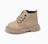 Designer Children Short Boots Simple Pure Color Shoes for Kids Girls Boys Casual Lace Up Student Shoe Child Boots