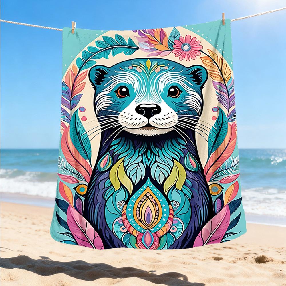 1pc Christmas Deer Outdoor Flannel Blanket, Cozy & Warm Soft Te Playful Design, Napping Camping,