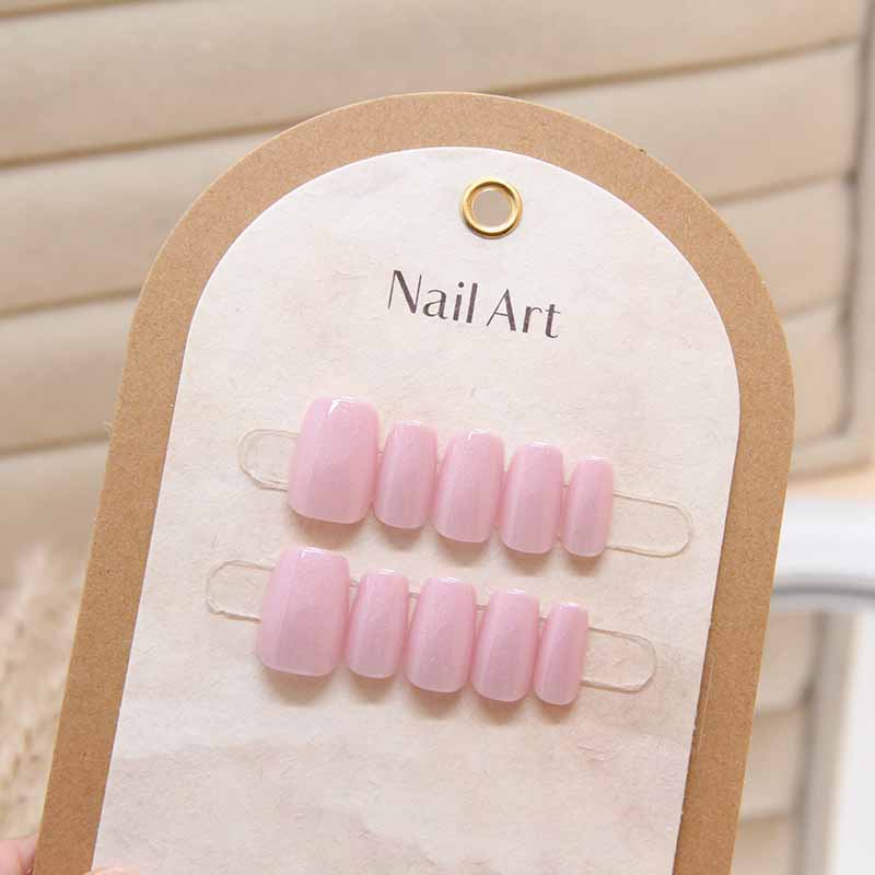 10Pcs Women Cat Eye Gradient Press On Nails Square False Nails Detachable Wearable Nail Tips