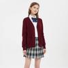 School Cardigan for Cardigan for Loose for Wine [Blostirno] Girls, Uniform, Students, Thick, Plain, V-Neck, Fit, School, (JP0027W-L)