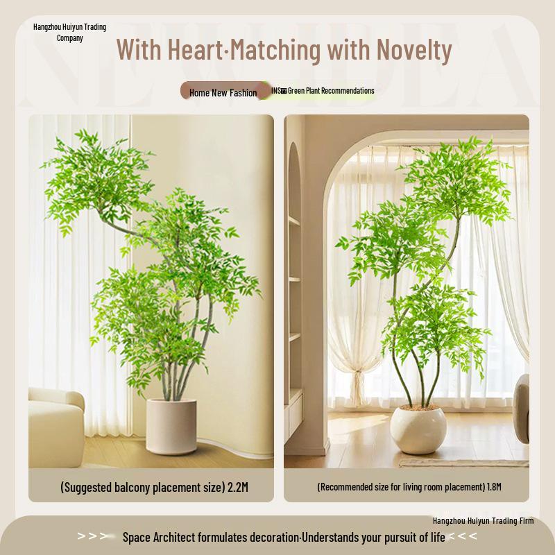 Luxury Large Indoor Nandina Plant - Artificial Bionic Tree Ornament