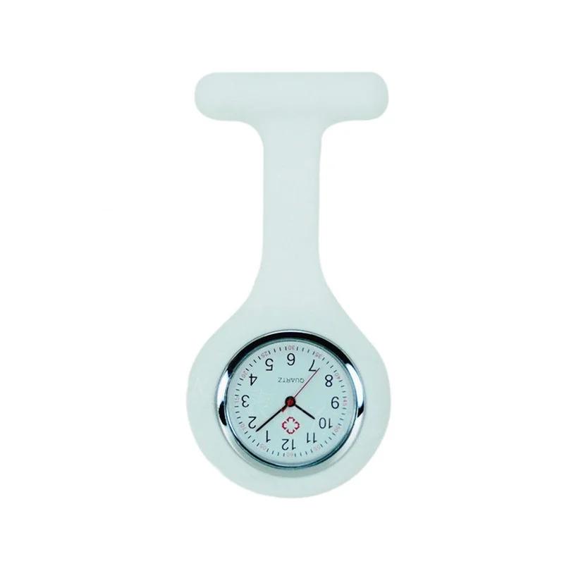 

Силиконовые часы для медсестры Мини милые карманные часы Медицинские карманные часы Запираемые булавки Карманные часы Подвесные кварцевые часы Женские Мужские белый