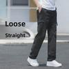 Men's Casual Workwear Straight Pants - Large Size, Loose Fit, Multi-Pocket, All-Match Sports Style