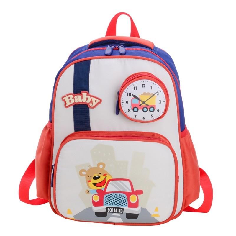 Cute And Breathable Nylon Children's Backpack Featuring Fun Animal Patterns