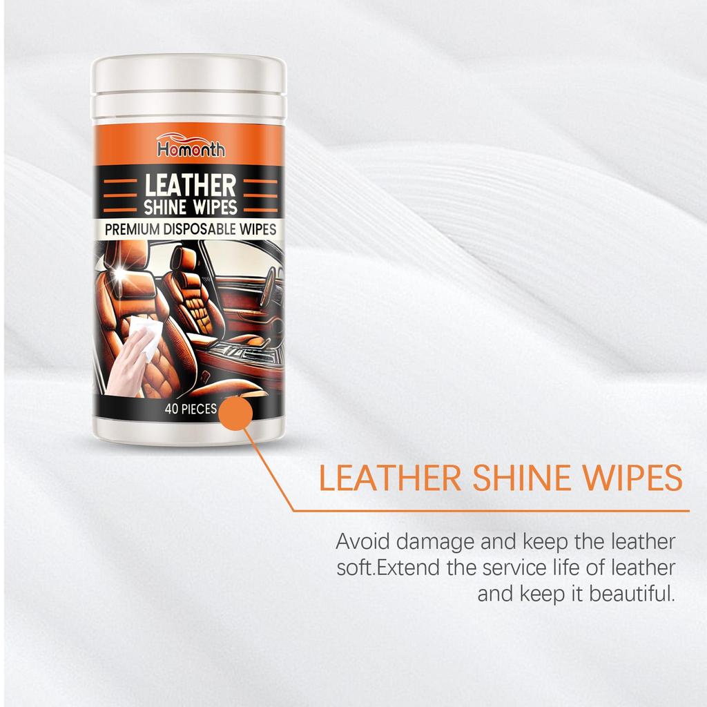 Homonth Autoputzleder Reinigungstücher Auto Innenleder Glanz Reinigungstücher Fleckenentfernung Reinigung