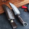 Stainless Steel Meat Cleaver Kitchen Household Boning Knife Hand Forged Hammer Pattern Slicing Knife Fish Knife Barbecue Knife