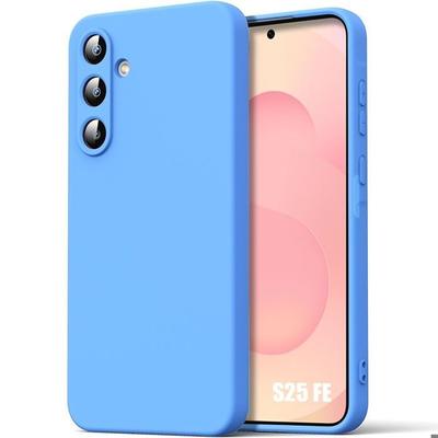 Coque de Protection - BOOLING - pour Samsung Galaxy S25 FE - Silicone Liquide Antichoc Anti-Rayures Bleu