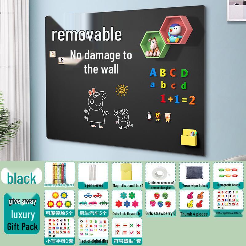 

Magnetic Erasable Whiteboard Wall Sticker - Nail-Free, Damage-Free Writable Blackboard for Family & Teaching Use 50x60cm