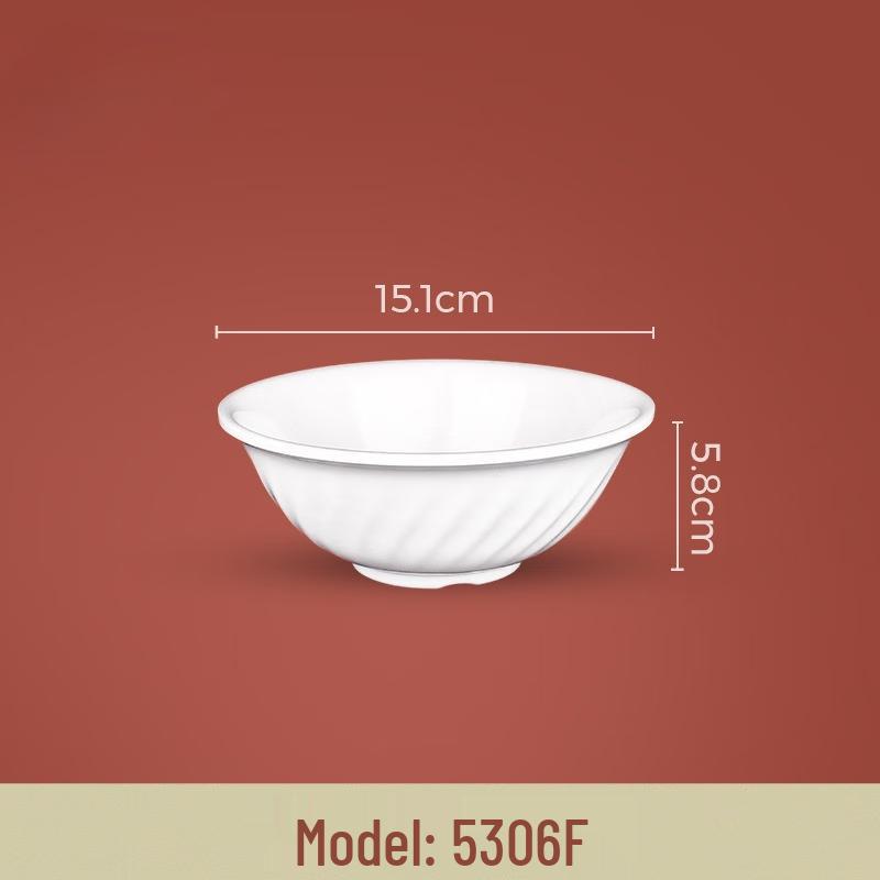 

White Imitation Porcelain Round Soup Bowl