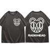 Rock Band Radiohead Trykk T-skjorte Unisex Dame Mote Vintage Løse T-skjorter Sommer Casual Ren Bomull T-skjorte Hip Hop Streetwear