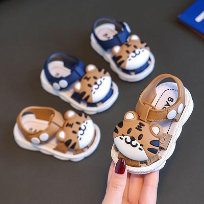 Children's Sandals 2024 New Baotou Boys and Girls Babies 0-3 Years Old Non-slip Soft Soles Outside To Wear Toddler Shoes