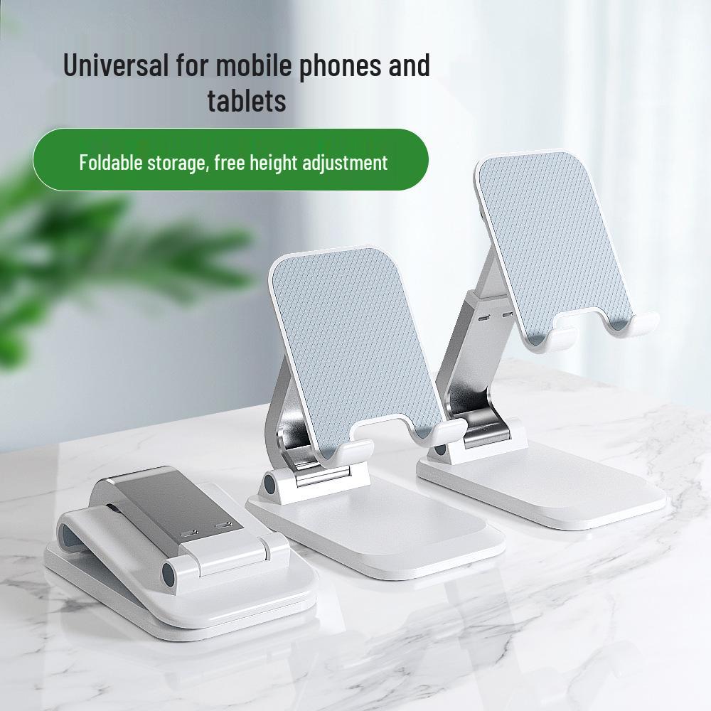 Adjustable Folding Tablet & Phone Stand for Desktops – Ideal for Multi-Use and Live Streaming