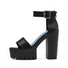 Fashion European nightclubs dj bar singer ds performance shoes cross belt 13cm thick super high heel waterproof platform sandals