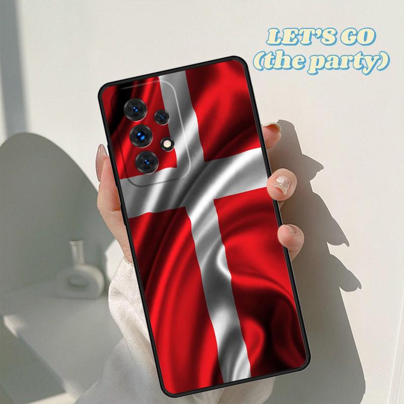 Dänemark Flagge Handyhülle Für Samsung Galaxy A42 A31 A40 A51 A71 A32 A80 A91 A52 A72 A73 A20e A21S A50 A70 A11 A12 Hülle