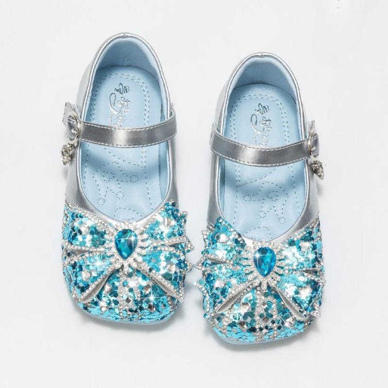 Dívčí boty Dětské princeznovské boty Lesklé křišťálové boty Aisha Malé kožené boty Dětské kamínkové boty na vystoupení