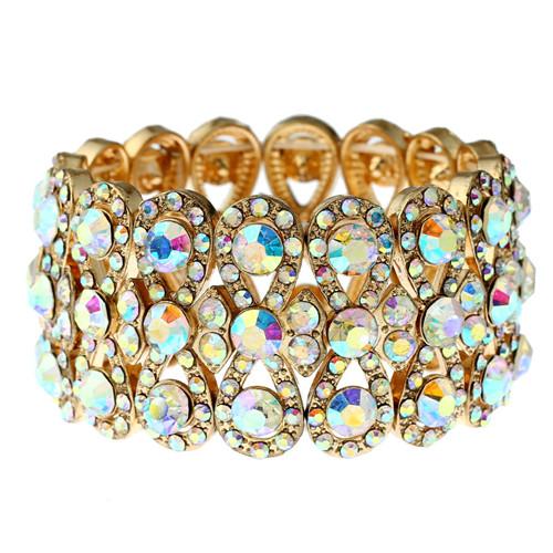 DIEZI Vintage Luxury Fashion Gold Color Arm Wide jewelry Men Metal Crystal Wedding Bangles Women Bracelets & Bangles Men Jewelry