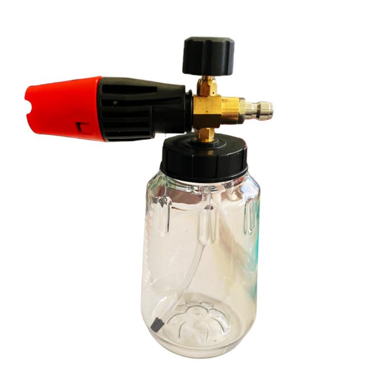 High-Pressure Car Washer with Pure Copper Accessories, Foam Pot, Filter Screen, and Quick Connector.