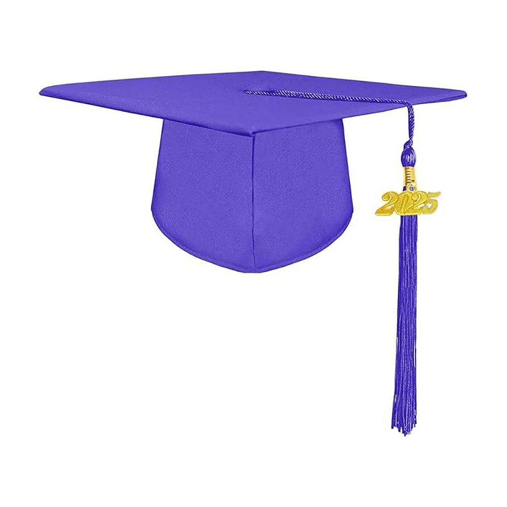 Bachelor 2025 Graduation Cap Doctor Trencher Cap Academic Hat with Tassels  Student Supplies