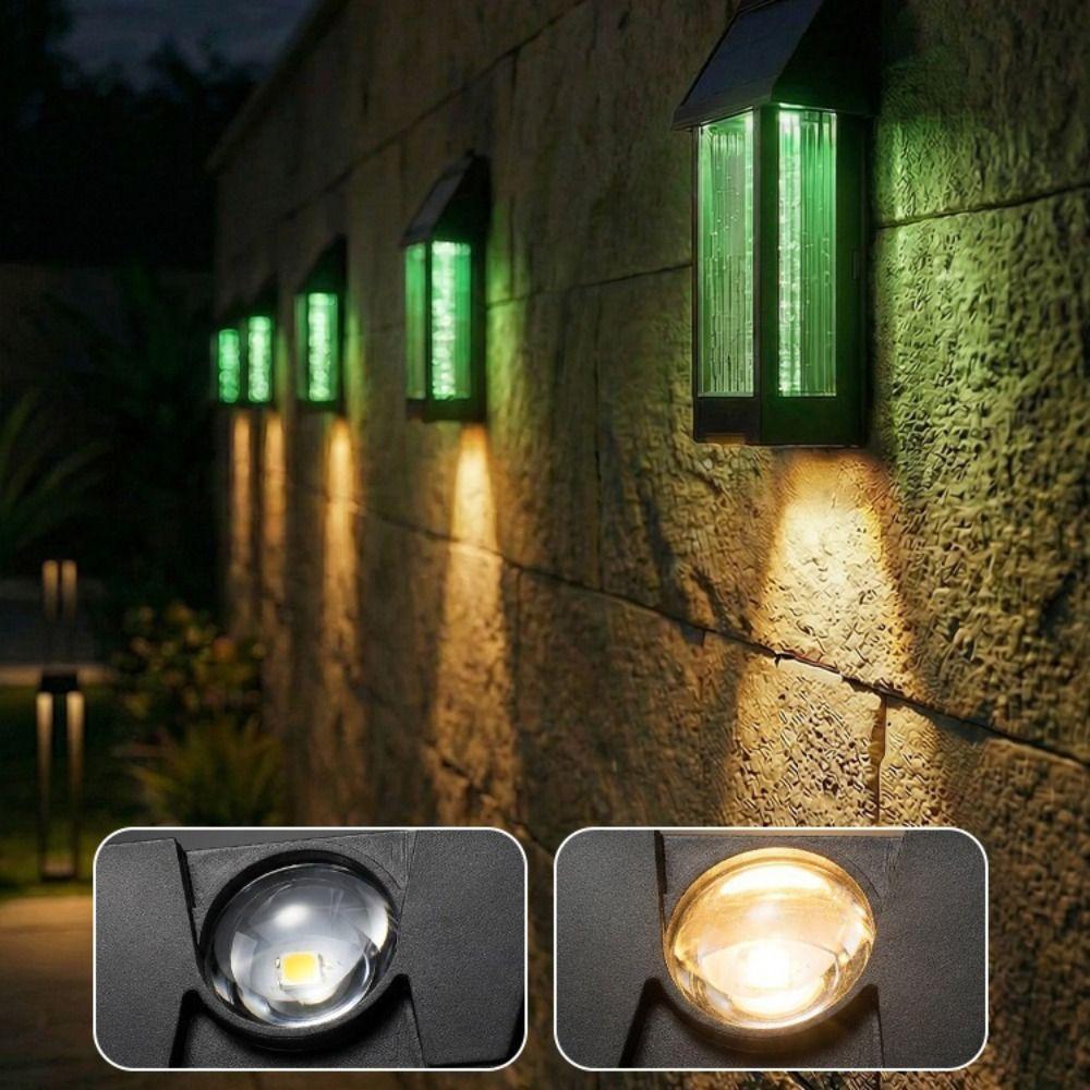 Waterproof Solar Wall Light Ultra Bright Colorful Light Motion Sensor Wall Lamp Wireless Intelligent Sensing