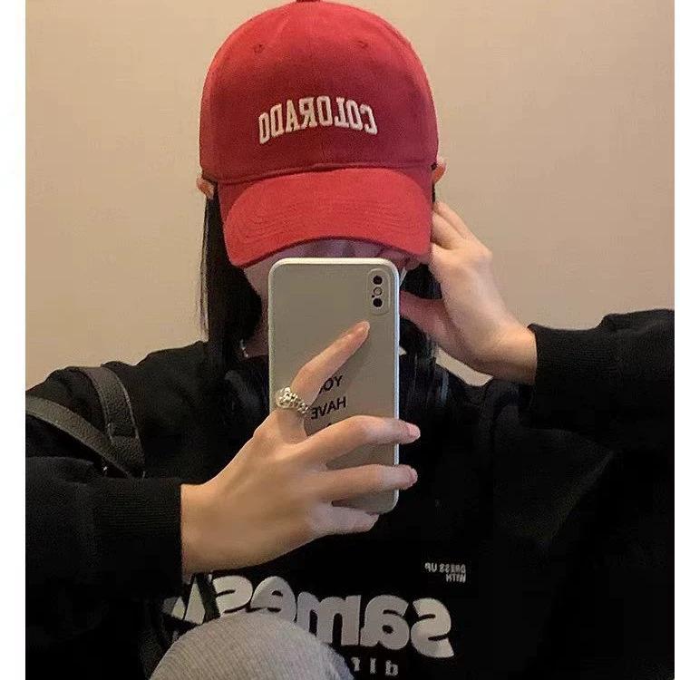 New baseball cap for women with a deep hard top and wide brim, suitable for large head sizes, makes the face appear smaller, sun-shading and