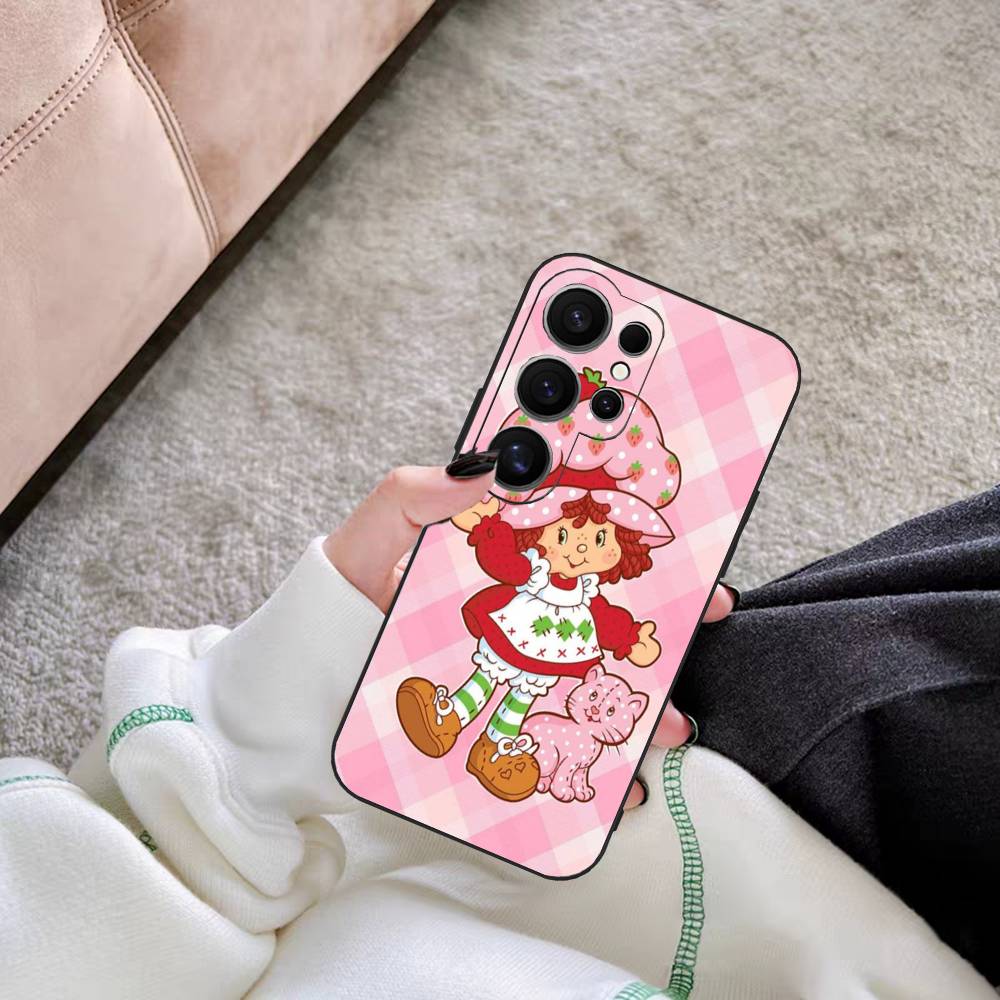 S-Strawberry-shortcake Girl Phone Case For Samsung S 24 Fe 25 Ultra Plus 20 Lite 21 30 22 23 24 22 Ultra 5G Fundas