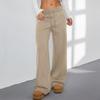Women's Wide Leg Sweatpants Fall High Waisted  Pants Drawstring Workout Joggers With Pockets