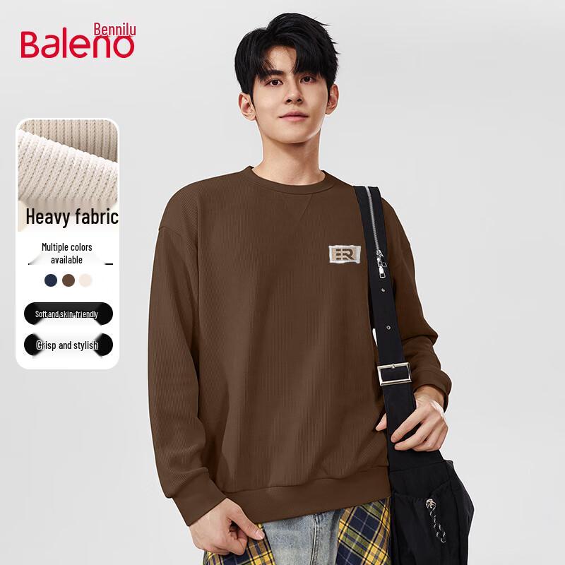 

Baleno Men s Heavyweight Loose Fit Round Neck Sweatshirt 3XL