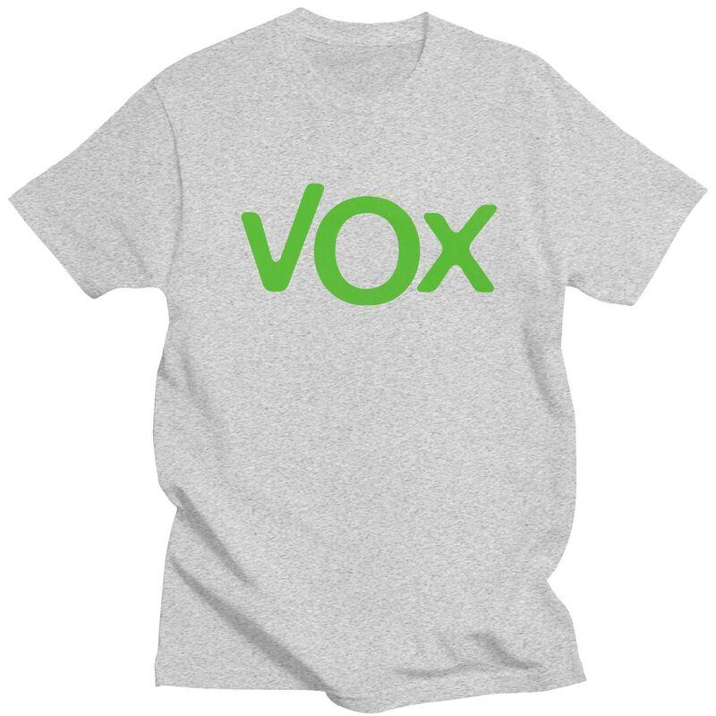 Custom Espana Vox Logo T Shirt for Men 100 Cotton  Tee Short Sleeves Spain Political Party Spanish Tshirts Clothing Gift
