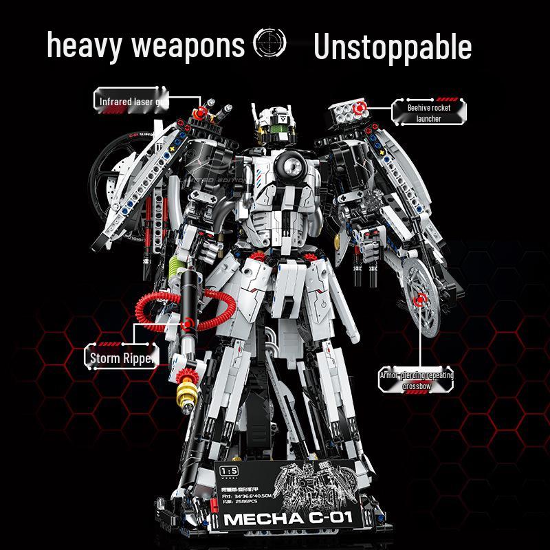 Guli 60520 C-01 Si 1:5 Motorcycle Mecha Variable Building Blocks for Advanced Builders