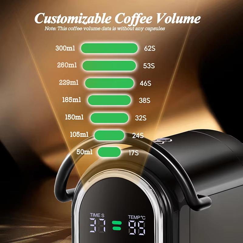 New Cafelffe MK-609S 4in1 Coffee Machine Dolce Gusto Nespresso Capsule ESE Pod Ground Coffee Coffee Cafeteria 19Bar Hot/Cold,Gift for Lover