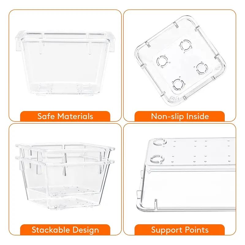 Set Organizzatore per Cassetti Versatile da 10 Pezzi - Vassoi e Divisori in Plastica Trasparente in 4 Misure per Organizzare Perfettamente Trucco e Cucina
