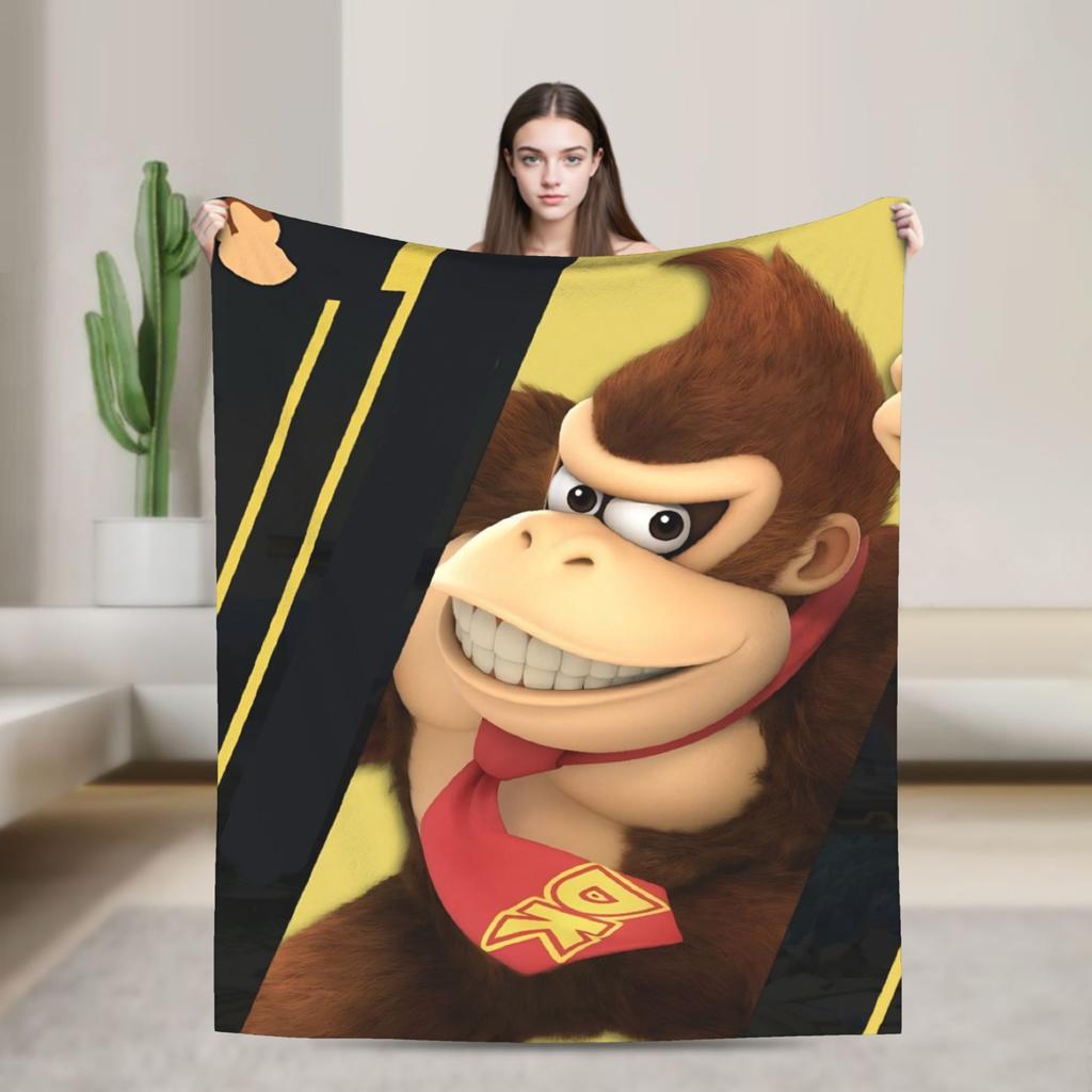 Donkey Kong Spiel Decken Flanell Super Warme Überwurfdecke für Bettdecke Sommer