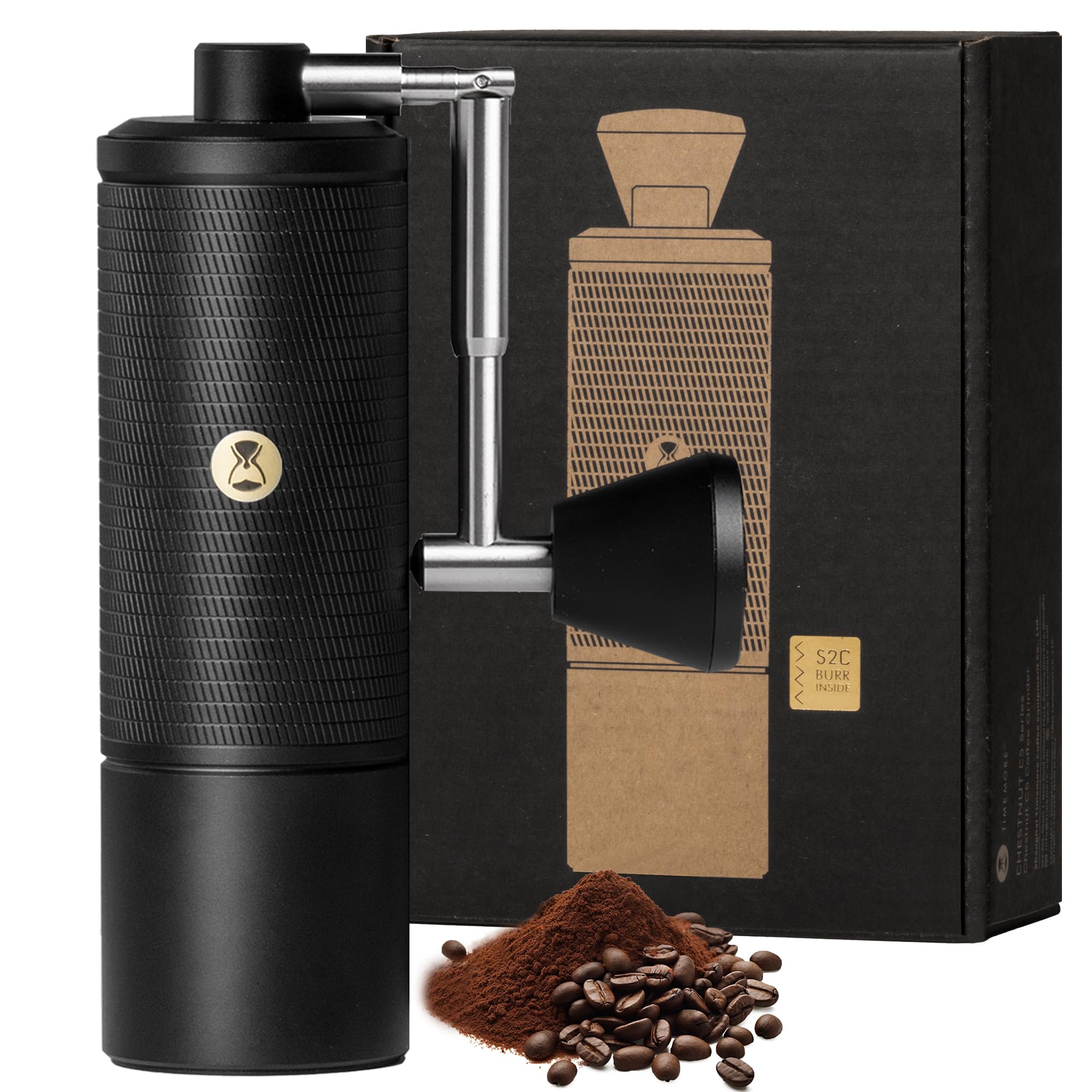 

TIMEMORE C5 Pro Manual Coffee Conical Precision Adjustable Easy to for Office 30g Black Grinder, 42mm, S2C-042-III, Burr, 0.031mm Grind, All-Metal,