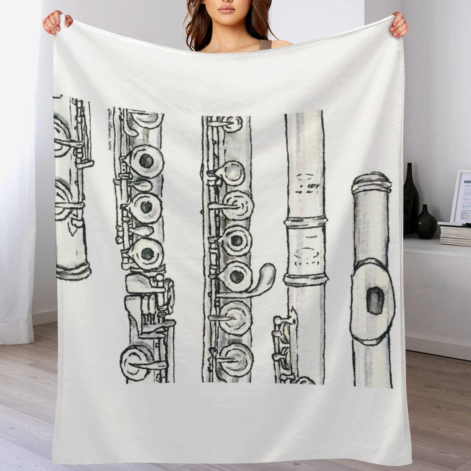 

The Flute Throw Blanket Foldable Soft Warm Blanket for Outdoor Use 102x76cm(40x30in)