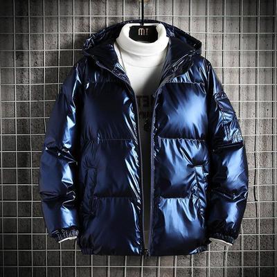 Vestiti Imbottiti da Uomo Lucidi Ispessiti Inverno Vestiti Imbottiti Brand alla Moda Versione Coreana con Cappuccio Taglia Grande Giacca Imbottita da Uomo