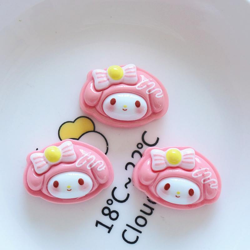 10Pcs Kawai Bright Surface Sandwich Biscuit Animal Series Resin Flat Back Scrapbook Figurine Diy Bow Decor Accessories Crafts A9