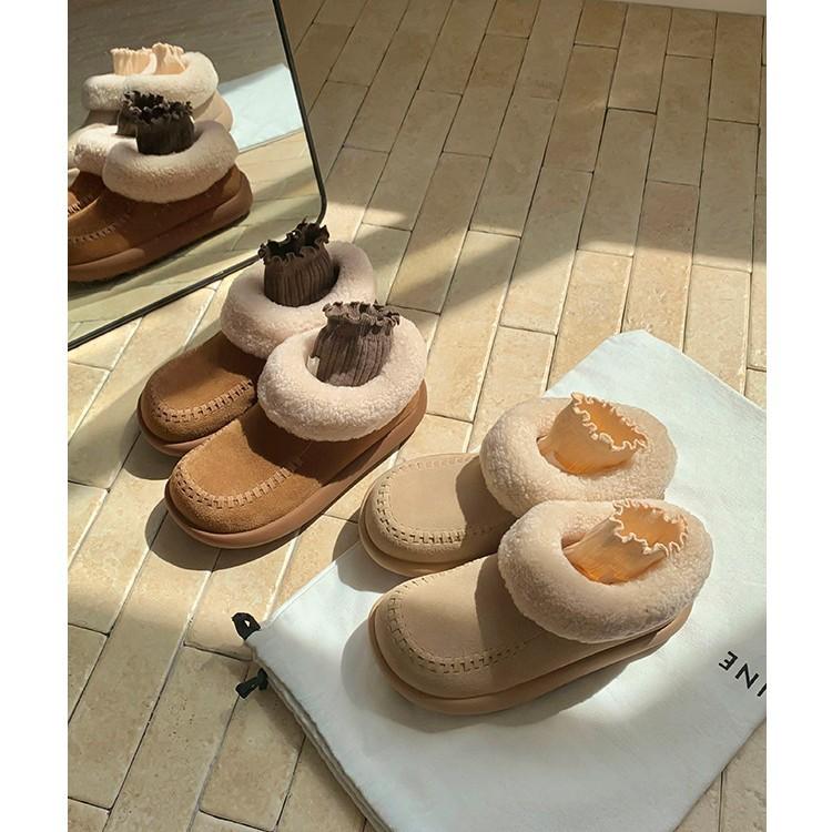 In the winter of 2025, the new French retro outer wear round head thick-soled snow boots for women are versatile and velvet warm short boots for women