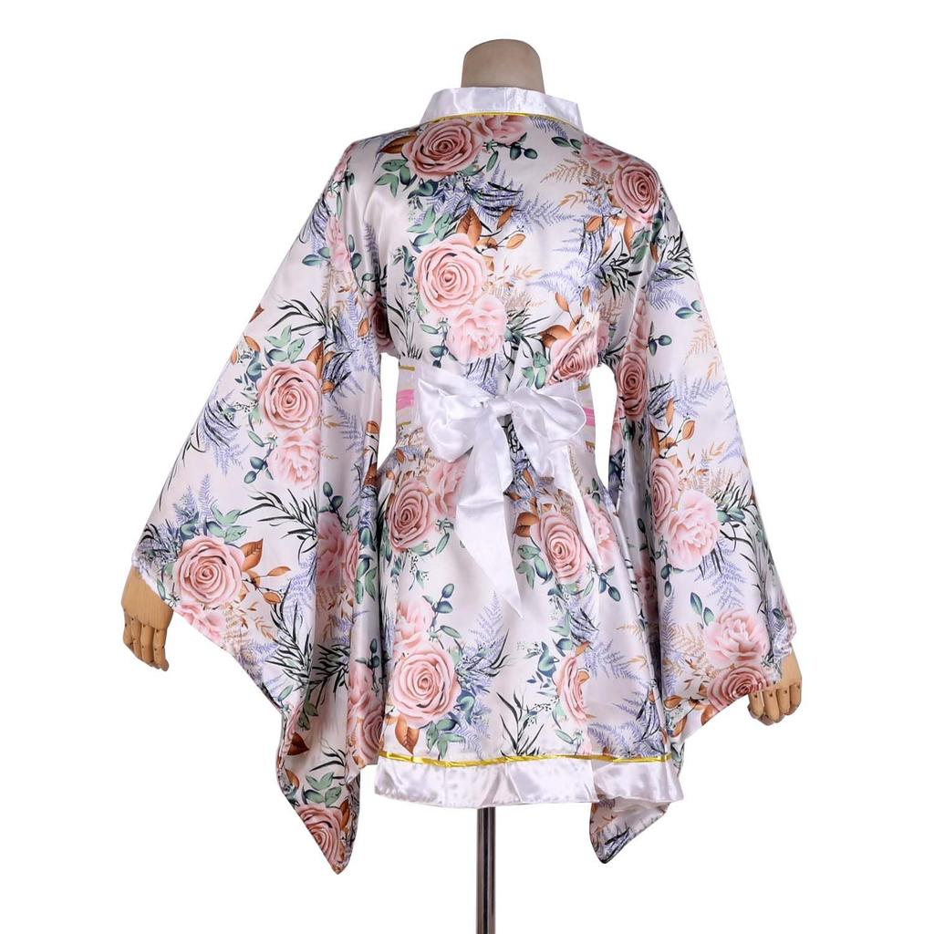 Japanisches Anime-Mädchen Tanz Kimono Blumenmuster Einteiler Bühnenaufführung Fotografie Blume Yukata Licht Freies Kleid, Kleid, Kostüm, Kimono, (S14