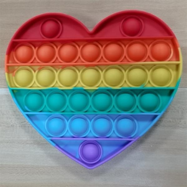 Rainbow Fidget Reliver Stress Toys Push Bubble Antistress Toys Adult Children Simple Dimple Toy To Relieve Autism Kids Game Gift
