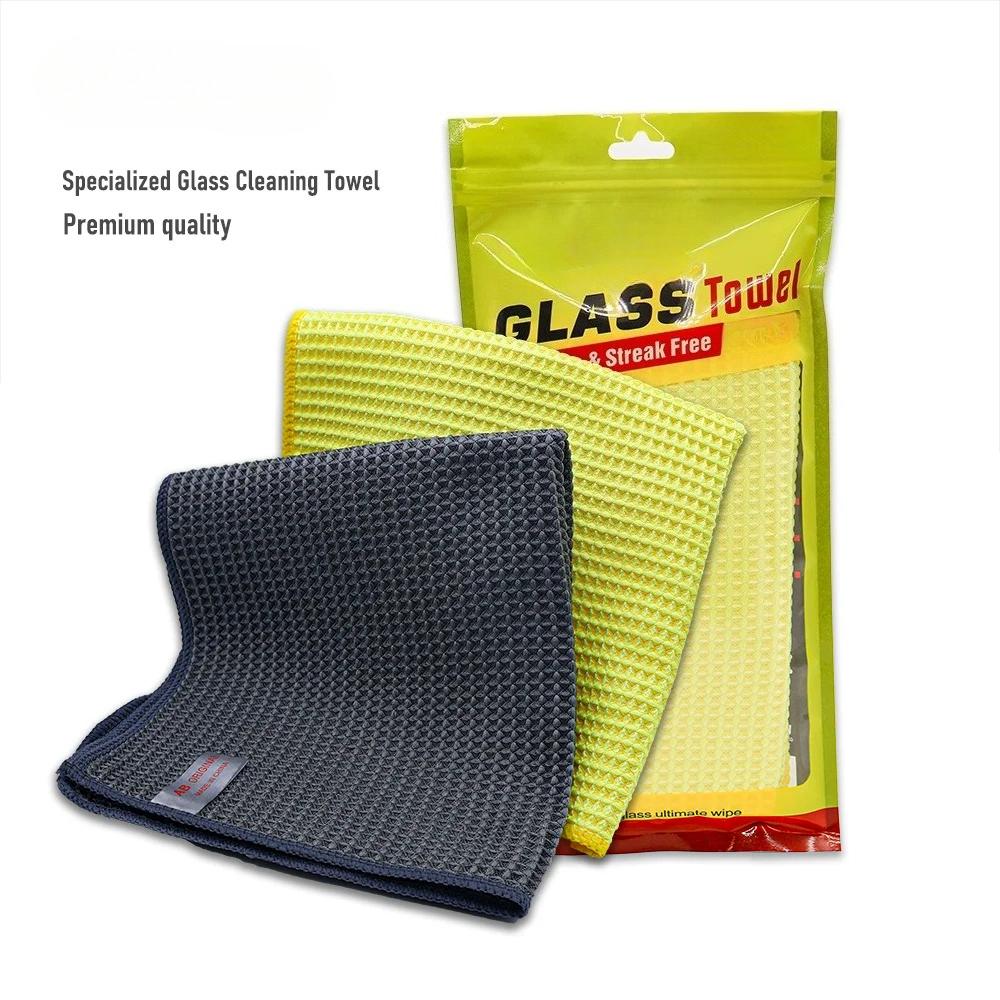 40x40cm Glasreinigungstuch Gelb Grau Waschtücher Autoaufbereitung Trockentuch Küchenutensilien Reinigungszubehör