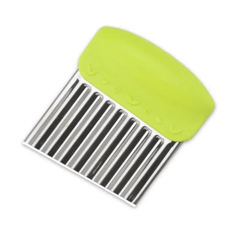 Stainless Steel Potato Slicer, Vegetable Chopper, Veggie Slicer, Durable Kitchen Gadgets Cutter, Wavy French Fries Cutter