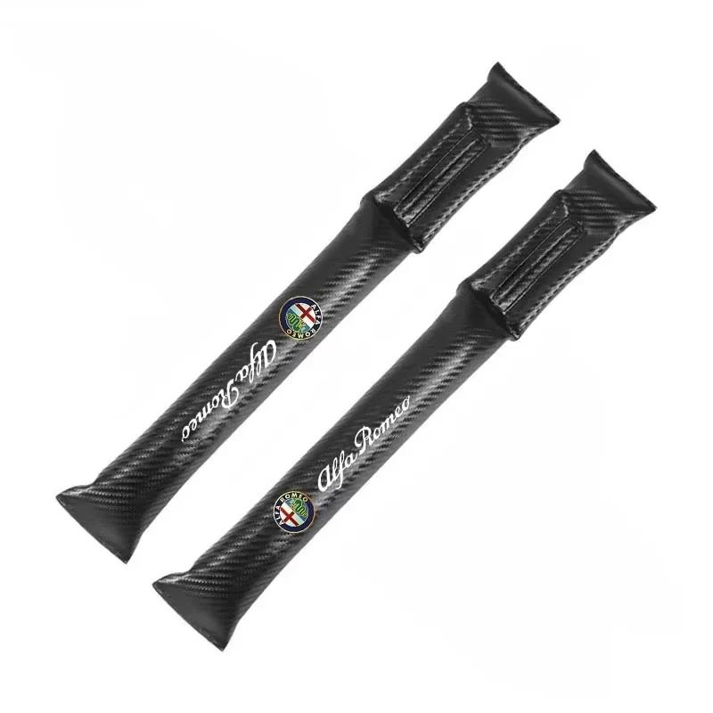 Car Stickers For Alfa Romeo 2Pcs Car Seat Gap Filler Strip Soft Pads Leather Car Styling Spacer For Alfa Romeo Giulietta Mito 15